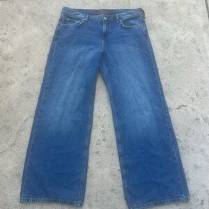 Lucky Brand Baggy Wide Leg Denim Jeans Women's Size 10/30 R